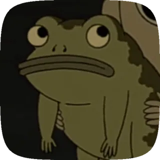 😮 Greg the Frog Over the Garden Wall telegram sticker