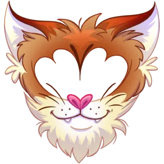 🐱 Katze, Gesicht, Sticker, Tier, Cartoon whatsapp sticker