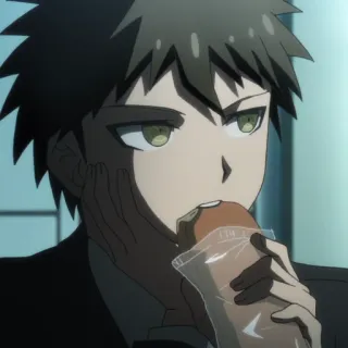 🍞 Hajime Hinata Danganronpa Anime, Mangá, Danganronpa, Hajime Hinata, Comendo whatsapp sticker