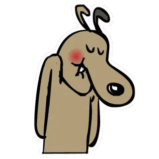 ☺️ chien, dessin animé, animal, drôle, autocollant telegram sticker