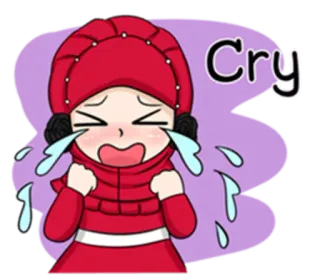 😭 Cry smutny, płacz, emocje, łzy, zdenerwowany, kawaii, kreskówka telegram sticker