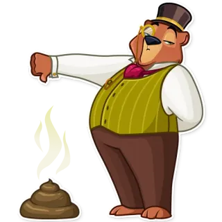 👎 หมี, ไม่เห็นด้วย, ไม่ชอบ, ไม่ถูกใจ, แว่นตาข้างเดียว, เป็นทางการ, อึ telegram sticker