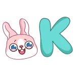 👌 OK conejo, letra, ok, positivo, dibujos animados telegram sticker