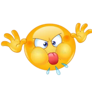 😝 emoji, funny, silly, cartoon, face, expression telegram sticker