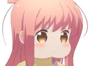 😶 anime, fofo, cabelo rosa, garota telegram sticker