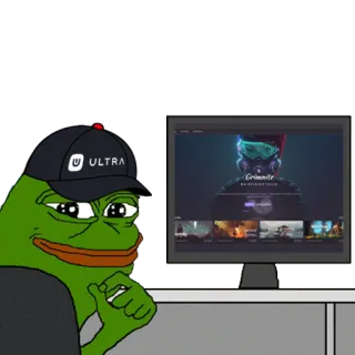 🎮 Pepe the Frog Meme, Pepe, Frosch, Internet Meme, Ultra telegram sticker