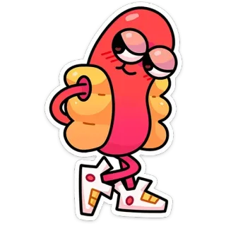 😏 핫도그, 만화, 음식, 캐릭터, 카와이, 귀여운 telegram sticker