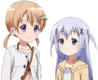😟 Аниме, Девушки, Милые, Мультфильм telegram sticker