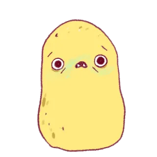 😨 Картофель, Мультфильм, Милый, Еда telegram sticker