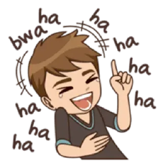 😛 ha ha ha ha ha ha ha ha ha ha ha ha ha ha ridere, cartone animato, felice, gioioso telegram sticker