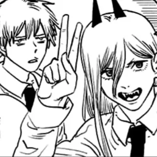 ✌ Denji Chainsaw Man anime, manga, chainsaw man, denji, power telegram sticker