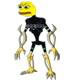 🐸 Pepe the Frog pepe, frog, meme, cartoon, internet meme, weird, hybrid telegram sticker