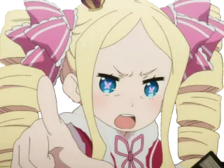 🤬 Beatrice Re:Zero Аниме, Персонаж, Злой, Лоли, Девушка, Беатрис telegram sticker