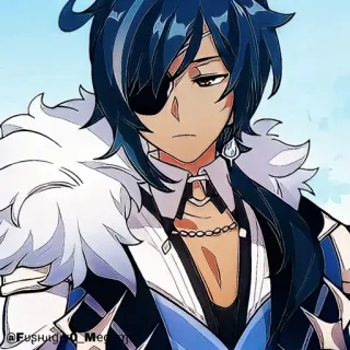 🔲 Kaeya Genshin Impact アニメ, ゲーム, 原神, ガイア, キャラクター telegram sticker