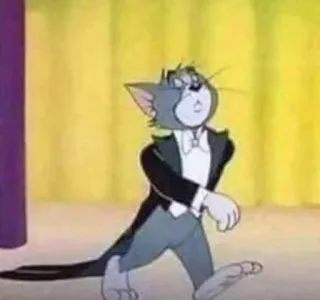 😎 Tom Cat Tom and Jerry gatto, cartone animato, completo, divertente, classico whatsapp sticker