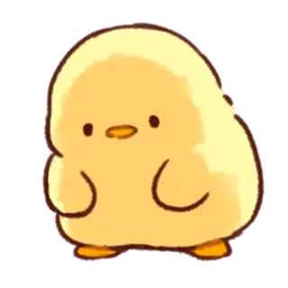 💛 ไก่, สัตว์, น่ารัก, สีเหลือง, นก, คาวาอิ telegram sticker