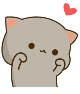 ☺️ kot, słodki, serce, zwierzę, naklejka whatsapp sticker