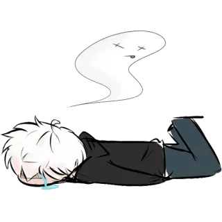 😵 슬픔, 애니메이션, 유령, 울음, 지침, 절망 whatsapp sticker