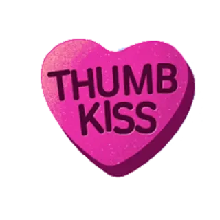 😉 THUMB KISS 하트, 발렌타인데이, 키스, 사탕, 사랑 whatsapp sticker