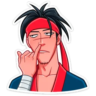 😐 Anime, Kartun, Karakter, Stiker, Seniman bela diri telegram sticker