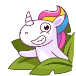 👋 Unicorn, Kartun, Pelangi, Lucu, Binatang telegram sticker