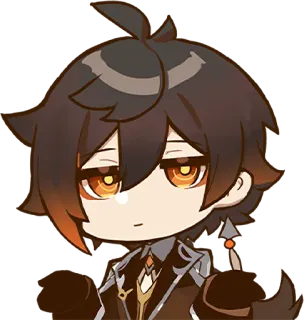 🤷‍♂️ Zhongli Genshin Impact 애니메이션, 캐릭터, 원신, 종려, SD캐릭터, 비디오 게임 telegram sticker