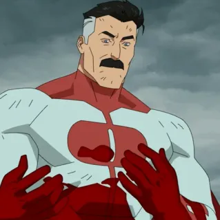 🌐 Omni-Man Invincible Viltrumit, Superheld, Blut, Übermenschlich, Invincible telegram sticker
