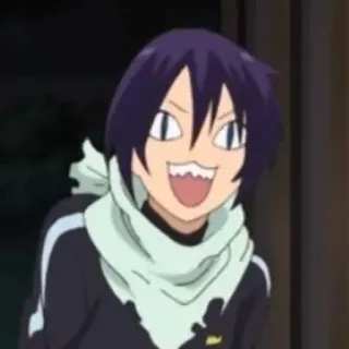 💈 Yato Noragami anime, noragami, yato, grappig gezicht, sticker whatsapp sticker