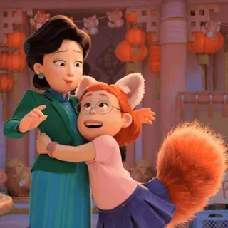 🤗 Mei Lee Turning Red Disney, Pixar, Мультфильм, Семья, Дружба, Красная Панда telegram sticker