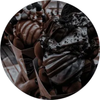 ☕️ bubble waffle, ice cream, dessert, food, sweet, waffle telegram sticker