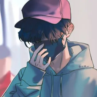 💉 Anime, Manga, Ragazzo, Maschera, Personaggio, Illustrazione, Gioventù, Adolescente whatsapp sticker