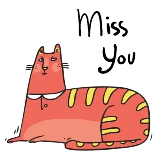 😞 chat, animal, animal de compagnie, dessin animé, mignon, félin telegram sticker