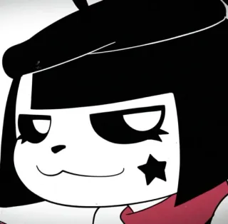 🙂 การ์ตูน, ไมม์, สัตว์, น่ารัก, ขาวดำ telegram sticker
