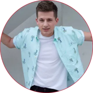 😃 Charlie Puth musician, singer, celebrity, portrait, man, pop music telegram sticker