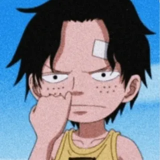 🔥 Ace One Piece Anime, One Piece, Ace, Personaggio, Adesivo, carino telegram sticker