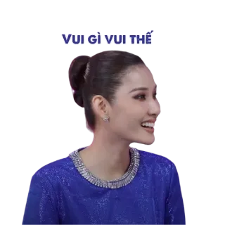 🥰 VUI GÌ VUI THẾ mulher, expressão, feliz, vietnamita whatsapp sticker