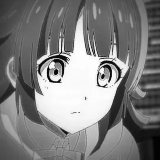 ❔ Anime, Dziewczyna, Manga, Portret, Kreskówka whatsapp sticker