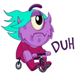 🚴‍♂️ good Monster, Zyklop, Dreirad, süß, freundlich telegram sticker