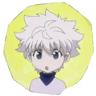 😯 Killua Zoldyck Hunter x Hunter アニメ, マンガ, キャラクター, キルア=ゾルディック, HUNTER×HUNTER telegram sticker