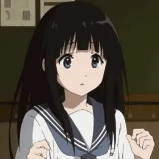 😮 anime, girl, school uniform, character, cartoon telegram sticker
