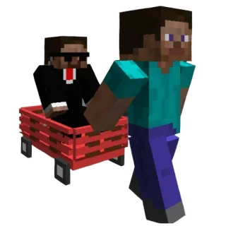 🚗 Steve Minecraft Minecraft, a blocchi, gioco, personaggio, Steve telegram sticker