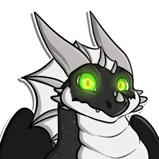 😨 dragon, dessin animé, fantaisie, animal, créature, monstre telegram sticker