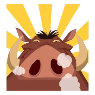 😤 Pumbaa The Lion King pumbaa, lion king, disney, cartoon, warhog telegram sticker