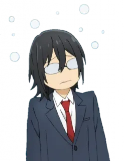 😓 Anime, Masculino, Terno, Óculos, Mangá telegram sticker