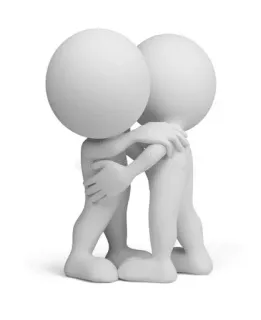 🫂 hug, friendship, love, stick figures, emotions telegram sticker