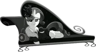 😏 Rarity pony, My Little Pony, Rarity, cartoon, elegant, vintage telegram sticker