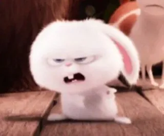 🐰 Snowball The Secret Life of Pets coelho, desenho animado, animal, animal de estimação whatsapp sticker