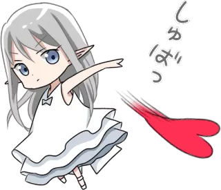 💗 しかばね Anime, Chibi, Elfo, Fofo, Kawaii whatsapp sticker