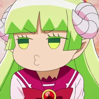 😗 Anime, Dämon, Hörner, Süß, Manga, Animiert, Charakter whatsapp sticker