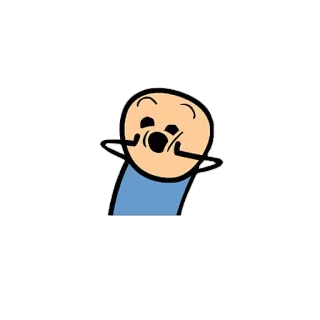 😱 cartone animato, scioccato, sorpresa, Cyanide and Happiness, espressione telegram sticker